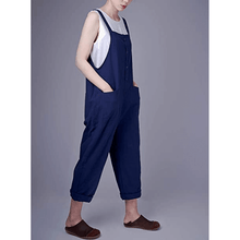 Load image into Gallery viewer, Dual patched solid overall jumpsuit without a tee - Purple Eggshells!