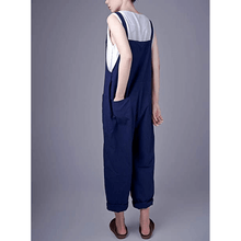 Load image into Gallery viewer, Dual patched solid overall jumpsuit without a tee - Purple Eggshells!