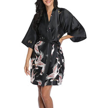 Load image into Gallery viewer, Japanese style belted satin kimono sleep robe - Purple Eggshells!