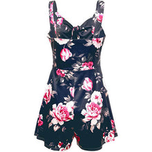 Load image into Gallery viewer, Printed summer beach front tie knot romper - Purple Eggshells!