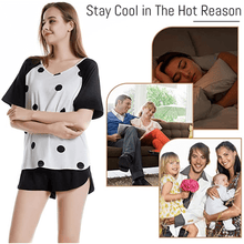 Load image into Gallery viewer, Tee top and shorts pajama set
