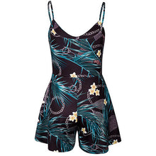 Load image into Gallery viewer, Printed summer beach front tie knot romper - Purple Eggshells!
