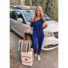 Load image into Gallery viewer, Sexy black asymmetrical neck bodycon jumpsuit - Purple Eggshells!