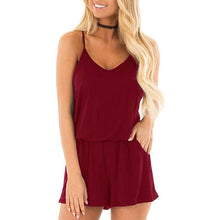 Load image into Gallery viewer, Spaghetti strap racerback romper - Purple Eggshells!