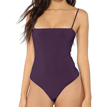 Load image into Gallery viewer, Square neck form fitted bodysuit - Purple Eggshells!