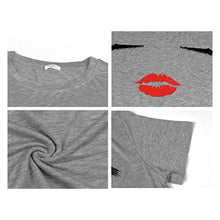 Load image into Gallery viewer, Front zip patched printed sleep dress - Purple Eggshells!