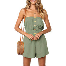 Load image into Gallery viewer, Solid tall frill trim button-down pocket tube romper - Purple Eggshells!