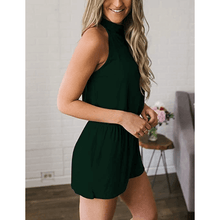 Load image into Gallery viewer, Plain halter keyhole back romper - Purple Eggshells!