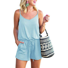 Load image into Gallery viewer, Spaghetti strap racerback romper - Purple Eggshells!