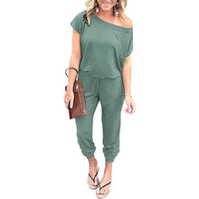 Load image into Gallery viewer, Sexy black asymmetrical neck bodycon jumpsuit - Purple Eggshells!