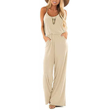 Load image into Gallery viewer, Solid spaghetti strap pocket wide-leg jumpsuit - Purple Eggshells!
