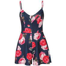 Load image into Gallery viewer, Printed summer beach front tie knot romper - Purple Eggshells!