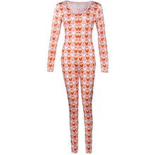 Load image into Gallery viewer, Plunging neck belted all over the print jumpsuit
