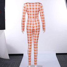 Load image into Gallery viewer, Plunging neck belted all over the print jumpsuit - Purple Eggshells!