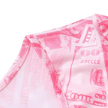 Load image into Gallery viewer, Plunging neck belted all over the print jumpsuit - Purple Eggshells!