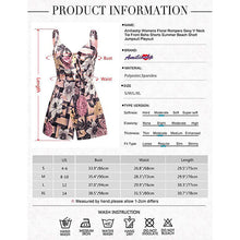 Load image into Gallery viewer, Printed summer beach front tie knot romper - Purple Eggshells!