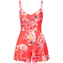 Load image into Gallery viewer, Printed summer beach front tie knot romper - Purple Eggshells!