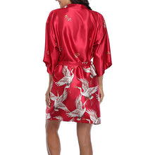 Load image into Gallery viewer, Japanese style belted satin kimono sleep robe - Purple Eggshells!