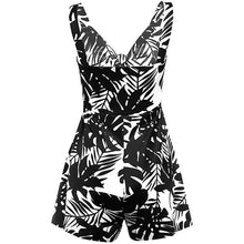Load image into Gallery viewer, Printed summer beach front tie knot romper - Purple Eggshells!