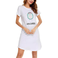 Load image into Gallery viewer, Front zip patched printed sleep dress - Purple Eggshells!