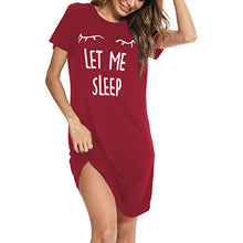 Load image into Gallery viewer, Front zip patched printed sleep dress - Purple Eggshells!