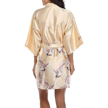 Load image into Gallery viewer, Japanese style belted satin kimono sleep robe - Purple Eggshells!