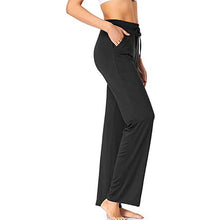 Load image into Gallery viewer, Drawstring waisted wide leg pants with pockets
