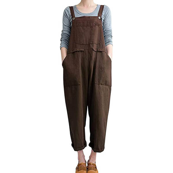Chasing A Feeling Coffee/Multi Color/Pattern Overalls - RMP717CO