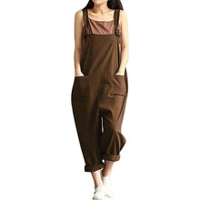 Load image into Gallery viewer, Dual patched solid overall jumpsuit without a tee
