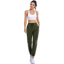 Load image into Gallery viewer, Drawstring waisted wide leg pants with pockets