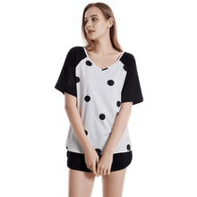 Load image into Gallery viewer, Tee top and shorts pajama set