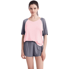 Load image into Gallery viewer, Tee top and shorts pajama set