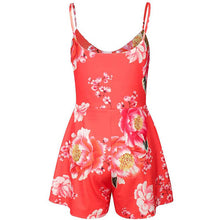 Load image into Gallery viewer, Printed summer beach front tie knot romper
