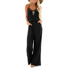 Load image into Gallery viewer, Solid spaghetti strap pocket wide-leg jumpsuit
